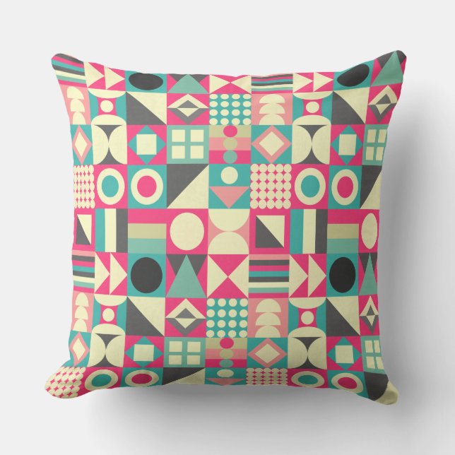 Abstract Squares 110419 Throw Pillow (Front)
