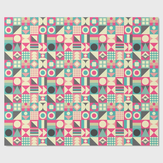 Abstract Squares 110419 Wrapping Paper (Flat)
