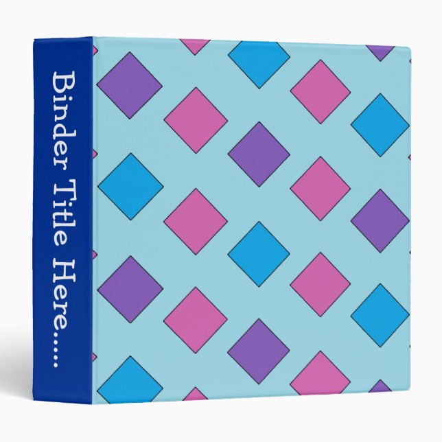 Abstract Squares 1.5" Binder (Front/Spine)