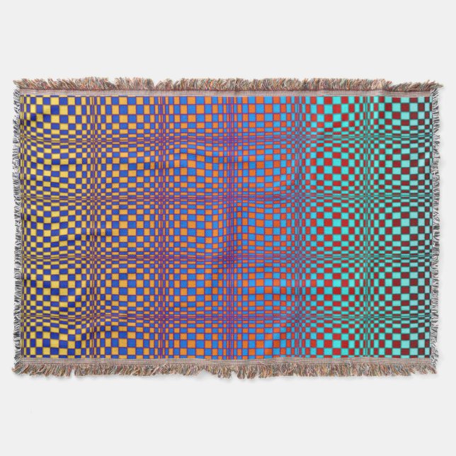 Abstract Squares 2 Throw Blanket (Front)