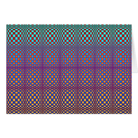 Abstract Squares 3 (landscape) Card