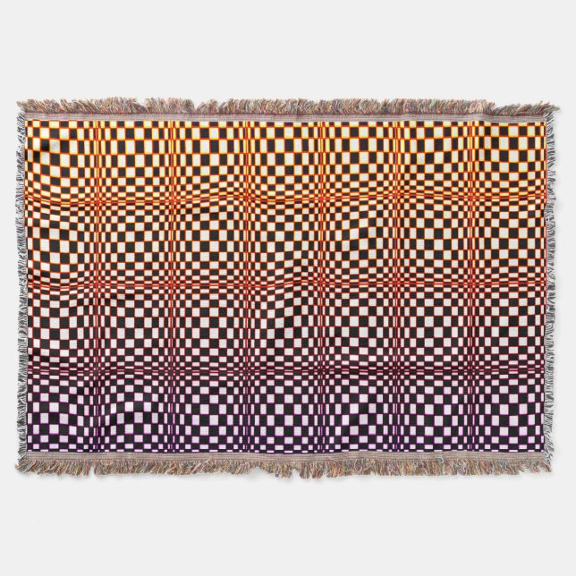 Abstract Squares 3 Throw Blanket (Front)