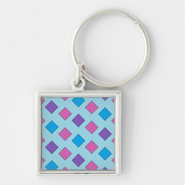 Abstract Squares Keychain (Front)