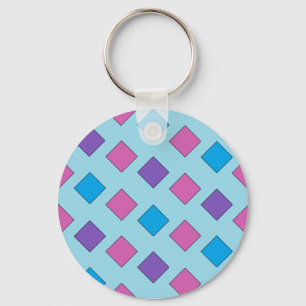 Abstract Squares Keychain