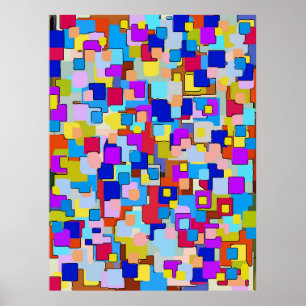 Abstract Squares Poster