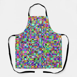 Abstract Squares Shapes Multicolor Pattern Apron