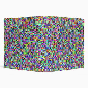 Abstract Squares Shapes Multicolor Pattern Binder