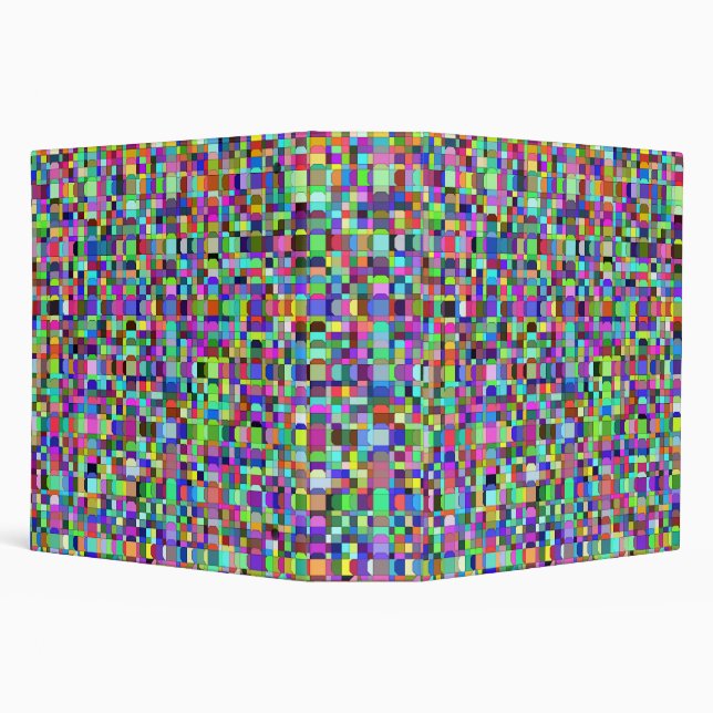 Abstract Squares Shapes Multicolor Pattern Binder (Background)