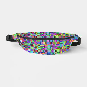Abstract Squares Shapes Multicolor Pattern Fanny Pack