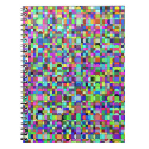 Abstract Squares Shapes Multicolor Pattern Notebook