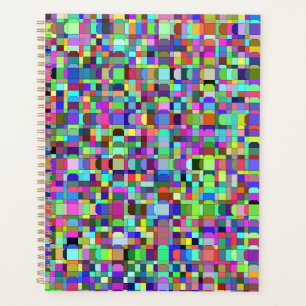 Abstract Squares Shapes Multicolor Pattern Planner