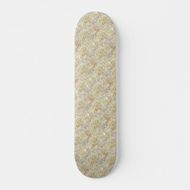Abstract Squares Skateboard (Front)