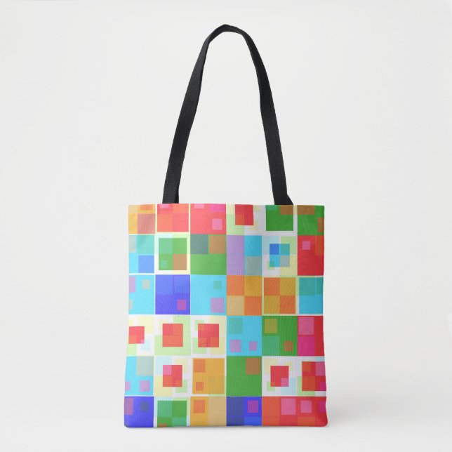 abstract squares tote bag (Front)