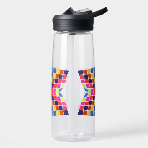 abstract squares water bottle