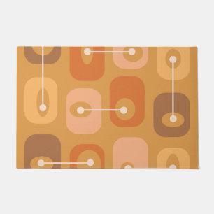 Abstract Squishy Cubes Burnt Orange Doormat