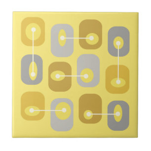 Abstract Squishy Cubes Yellow Grey Tile