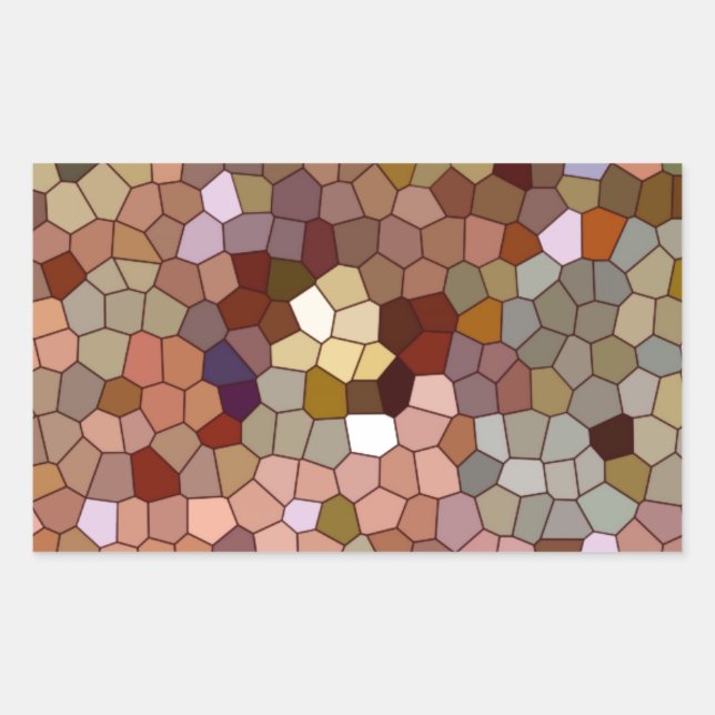 Abstract Stained Glass Copper Silver Metal Coins Sticker (Front)