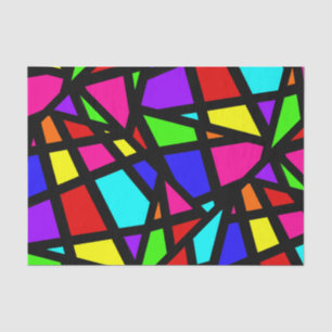 Abstract Stained Glass Geometric Tissue Paper