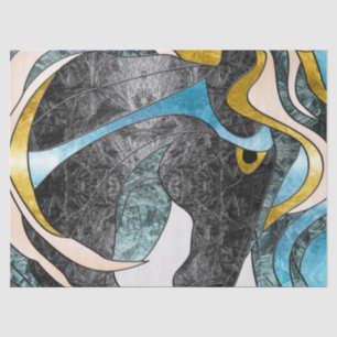 Abstract Stained Glass Horse Art – Modern Equine Tissue Paper