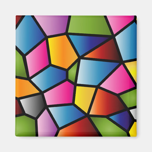 Abstract Stained Glass Magnet (Front)