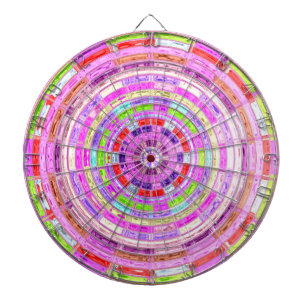 Abstract Stained Glass Mosaic Pattern #3 Dartboard