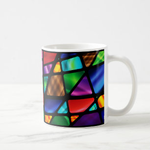 Abstract Stained Glass Window Coffee Mug