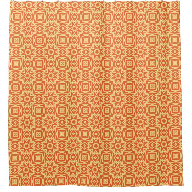 Abstract Star Geometric - Orange and Gold  (Front)