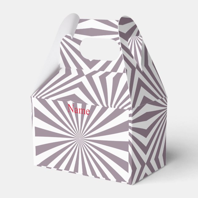 Abstract Starburst Thunder_Cove Favor Box (Front Side)