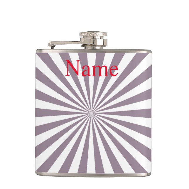 Abstract Starburst Thunder_Cove Hip Flask (Front)