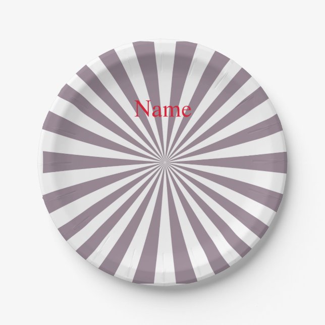 Abstract Starburst Thunder_Cove Paper Plate (Front)