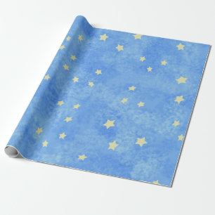 Abstract Starry Blue Sky Wrapping Paper