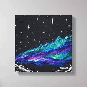 Abstract Starry Night Galaxy Canvas Wall Art