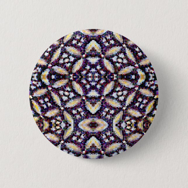 Abstract Stars 2 Inch Round Button (Front)