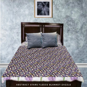 Abstract Stars Fleece Blanket