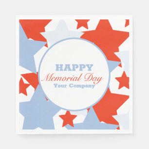 Abstract Stars Memorial Day Event Party Napkin