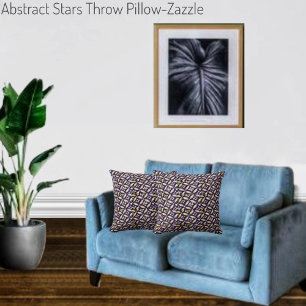 Abstract Stars Throw Pillow