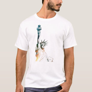 Abstract Statue of Liberty New York Design T-Shirt