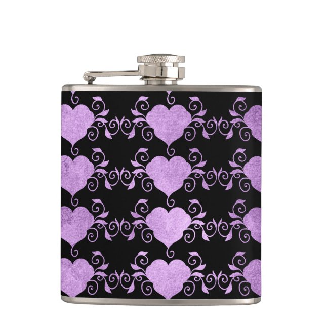 Abstract Steampunk Heart Hip Flask (Front)