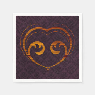 Abstract Steampunk Heart Napkin
