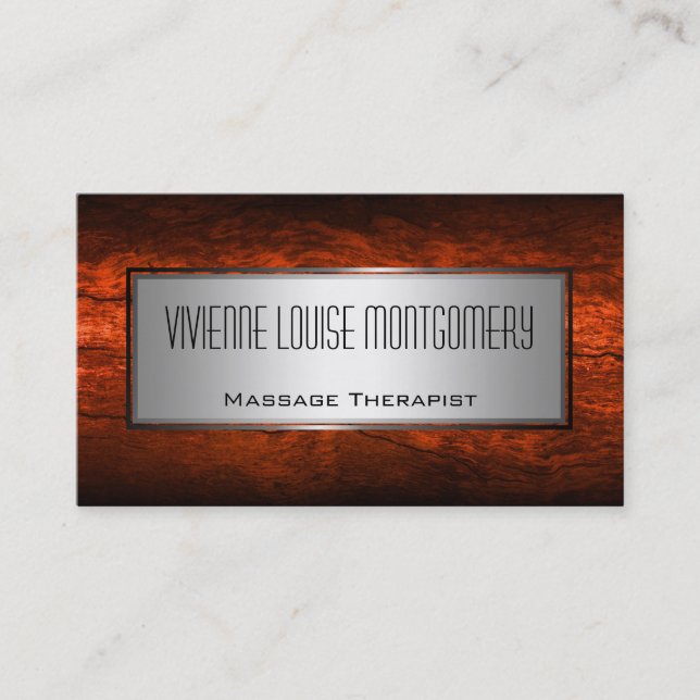 Abstract & Steel Modern Professional Business Card (Front)