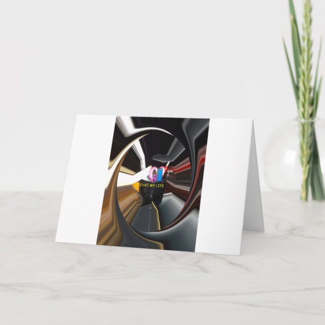 Abstract Still Life Tea Mug Office Stationary Art  Card (Front)