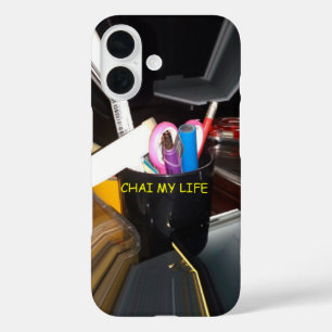 Abstract Still Life Tea Mug Office Stationary Art  iPhone 16 Case