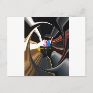 Abstract Still Life Tea Mug Office Stationary Art Postcard