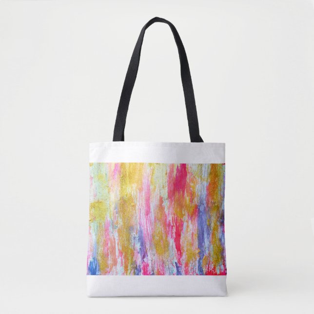 Abstract streams of paints on the wall. Modern tex Tote Bag (Front)