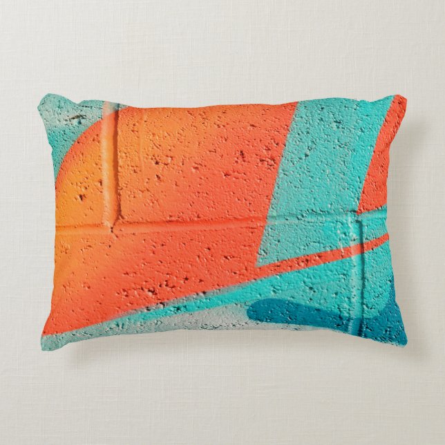 Abstract street art spray paint texture background accent pillow (Front)
