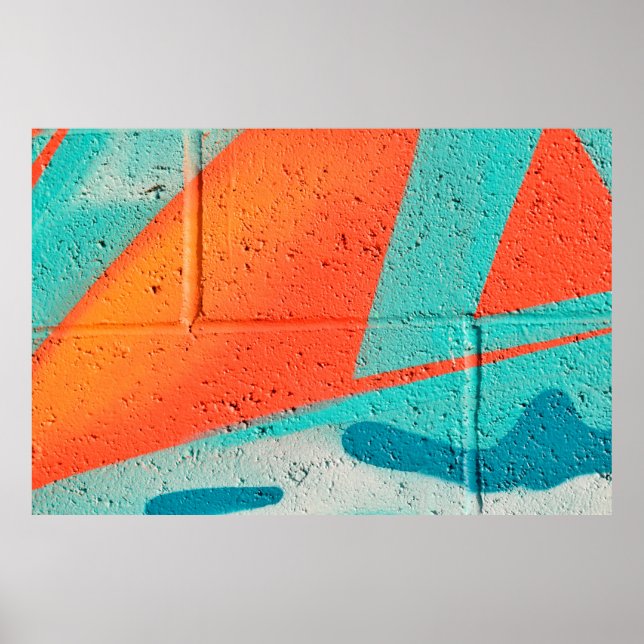 Abstract street art spray paint texture background poster (Front)