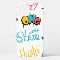 Abstract street graffiti lettering elements with g