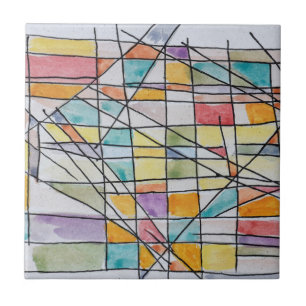 Abstract Street Scene of Old Nice   Nice, France Tile