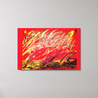 Abstract Stretch Canvas Print "Feather Blast"