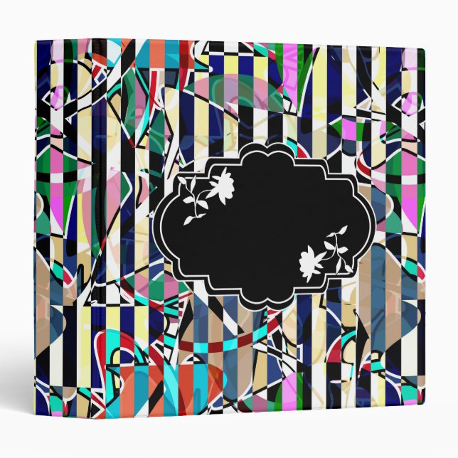 Abstract striped, abstract, striped, creative, str binder (Front/Spine)